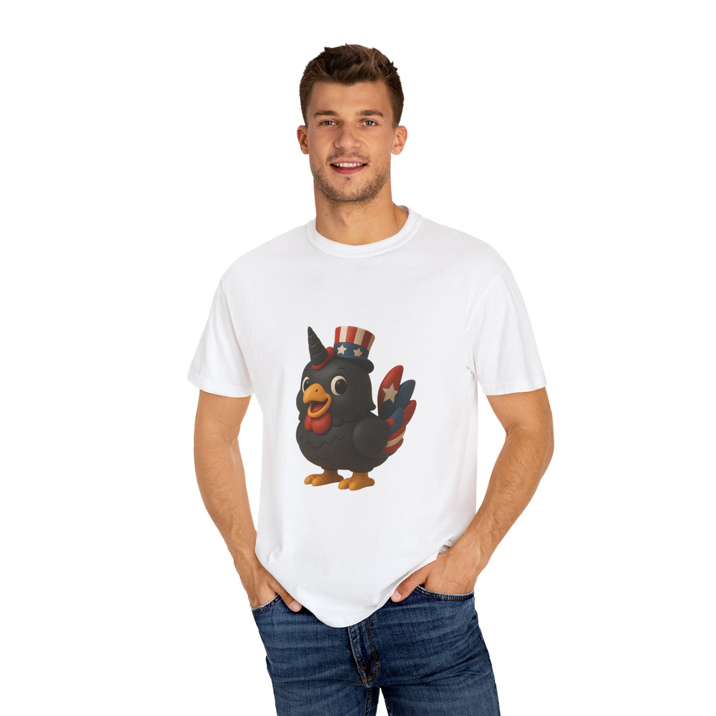 Patriotic Rooster Tee, Unisex Garment-Dyed T-shirt for 4th of July, Cute Animal Shirt, Backyard BBQ Apparel, Summer Casual Wear, [...]