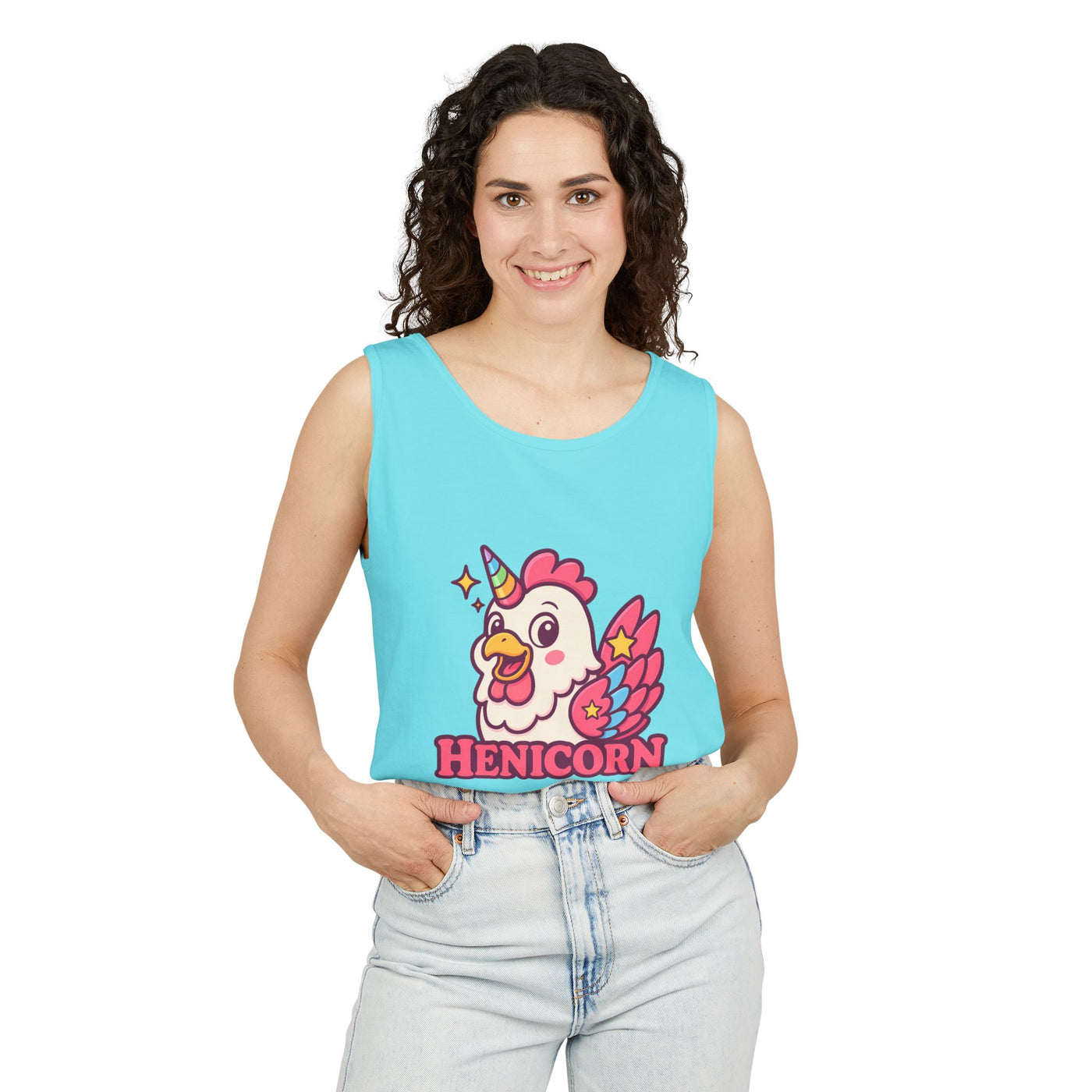 Henicorn Unisex Tank Top, Cute Animal Shirt, Funny Gift, Summer Fashion, Animal Lover Gift
