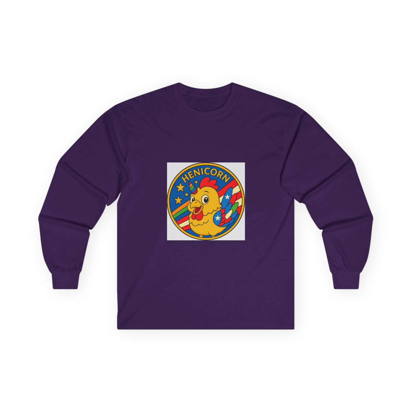 Henicorn Long Sleeve Tee, Cute Funny Tee, Gift for Chicken Lovers, Fun Casual Wear, Unisex Humor Top