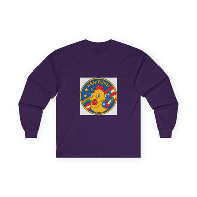 Henicorn Long Sleeve Tee, Cute Funny Tee, Gift for Chicken Lovers, Fun Casual Wear, Unisex Humor Top