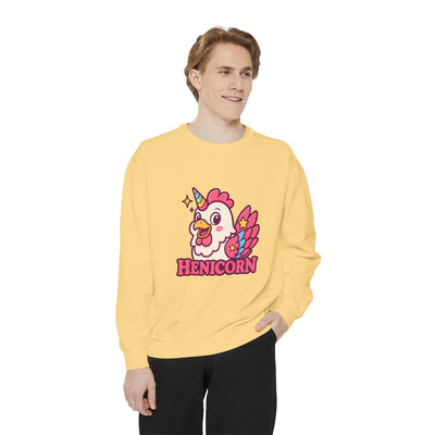 Henicorn Unisex Sweatshirt, Cute Sweater for Animal Lovers, Cozy Gift for Birthdays, Funny Chicken Apparel, Trendy Comfortable Wear