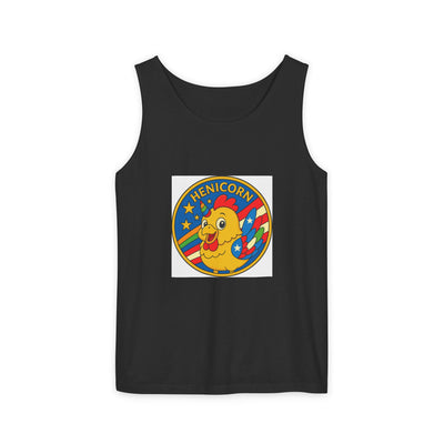 Henicorn Unisex Tank Top - Fun Graphic Tee for Summer, Gifts for Chicken Lovers, Festival Wear, Casual Wear, Unique Fashion