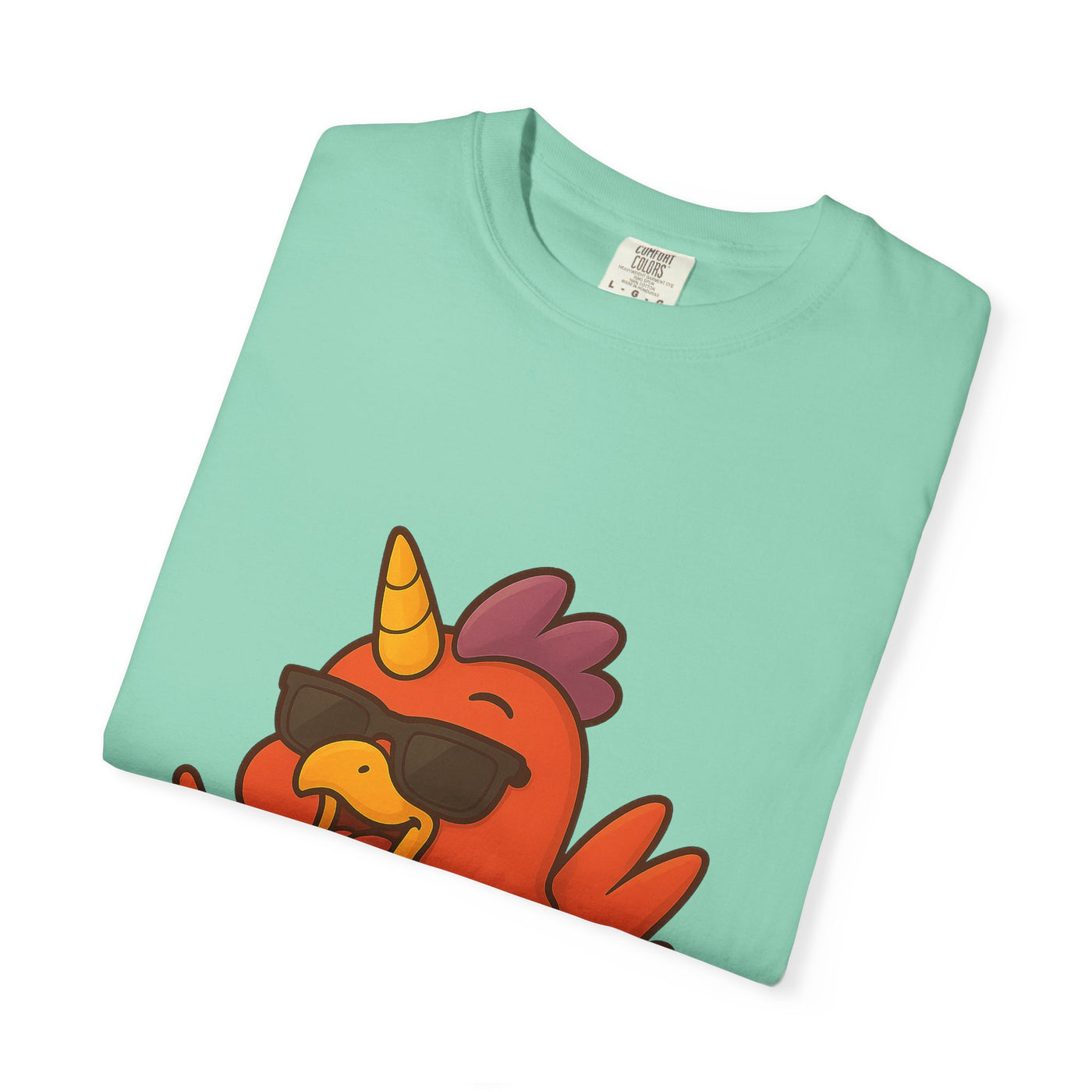 Cool Chicken Unicorn Graphic T-Shirt, Fun Tee for Animal Lovers, Summer Casual Wear, Gift for Birthdays, Festive Celebrations