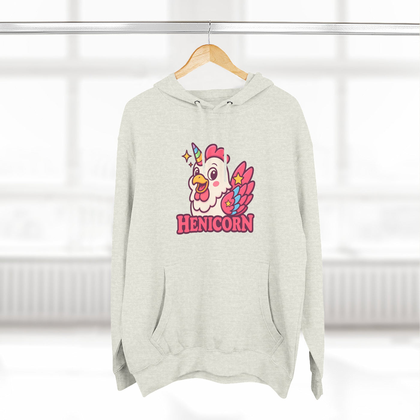 Henicorn Graphic Hoodie, Cute Fleece Sweatshirt, Unique Animal Hoodie, Gift for Animal Lovers, Cozy Graphic Apparel, Fun Unicorn Hoodie