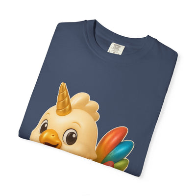 Whimsical Animal T-Shirt, Cute Unicorn Chicken Tee, Fun Gift for Kids & Adults, Casual Wear, Playful Graphic Top, Summer Apparel