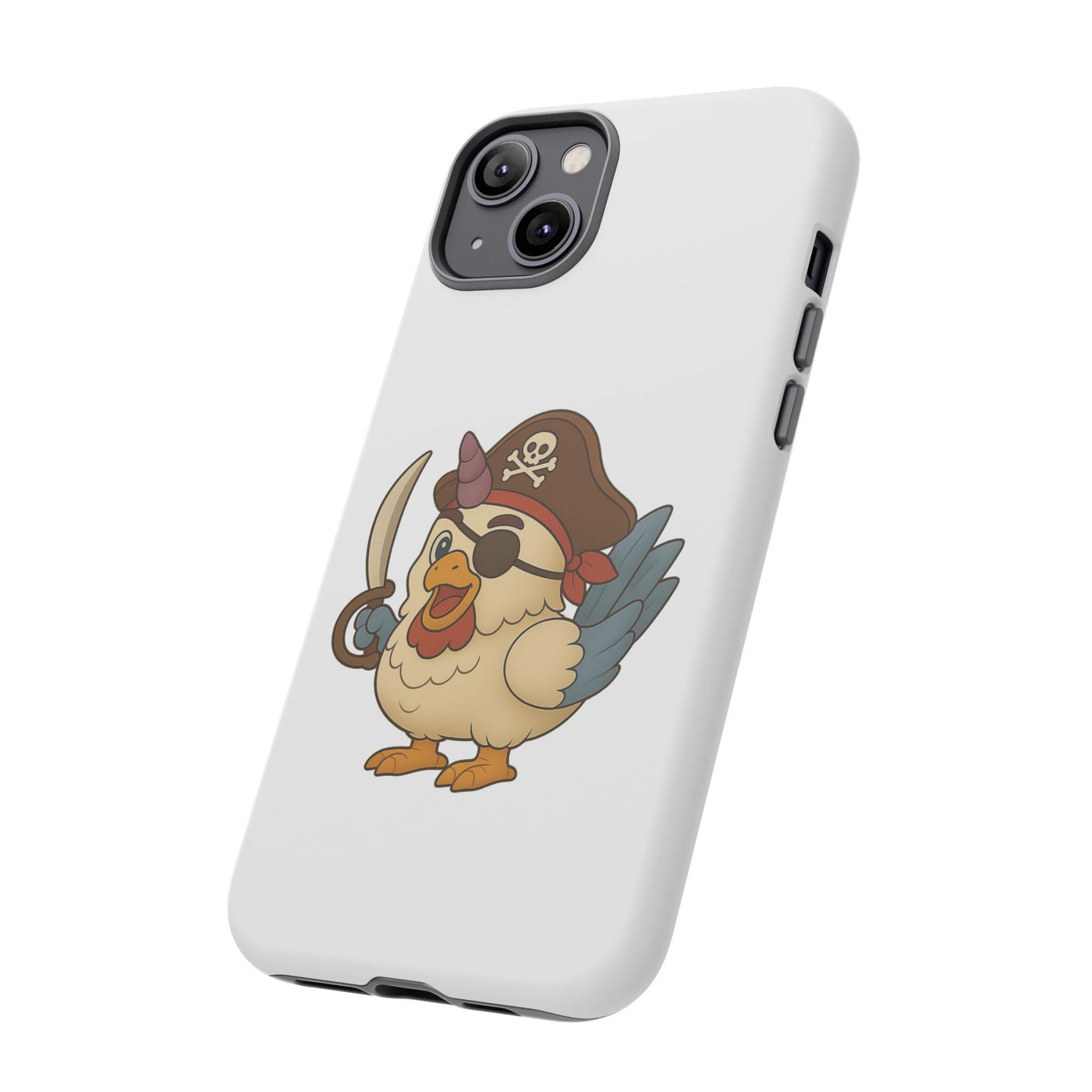 Pirate Chicken Phone Case | Fun Cartoon Cases for Kids, Unisex, Gifts for Gamers, Novelty Accessories, Adventure Theme