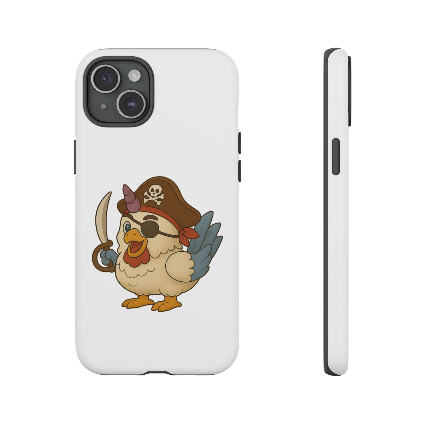 Pirate Chicken Phone Case | Fun Cartoon Cases for Kids, Unisex, Gifts for Gamers, Novelty Accessories, Adventure Theme