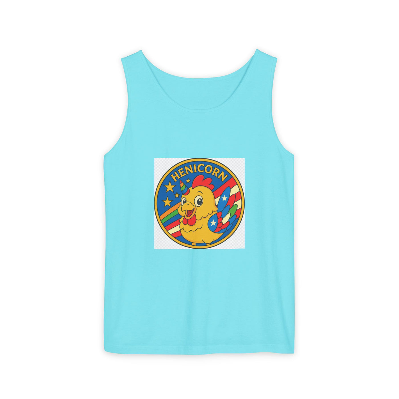 Henicorn Unisex Tank Top - Fun Graphic Tee for Summer, Gifts for Chicken Lovers, Festival Wear, Casual Wear, Unique Fashion