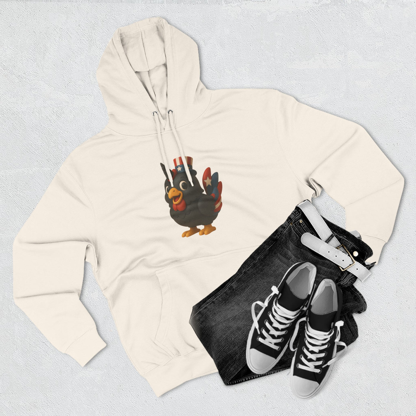 Humorous Fleece Hoodie with Quirky Chicken Design, Cozy Winter Wear, Perfect Gift for Chicken Lovers, Funny Animal Hoodie, Casual Sweatshirt
