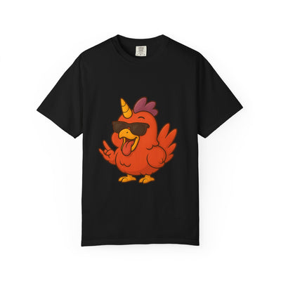 Cool Chicken Unicorn Graphic T-Shirt, Fun Tee for Animal Lovers, Summer Casual Wear, Gift for Birthdays, Festive Celebrations