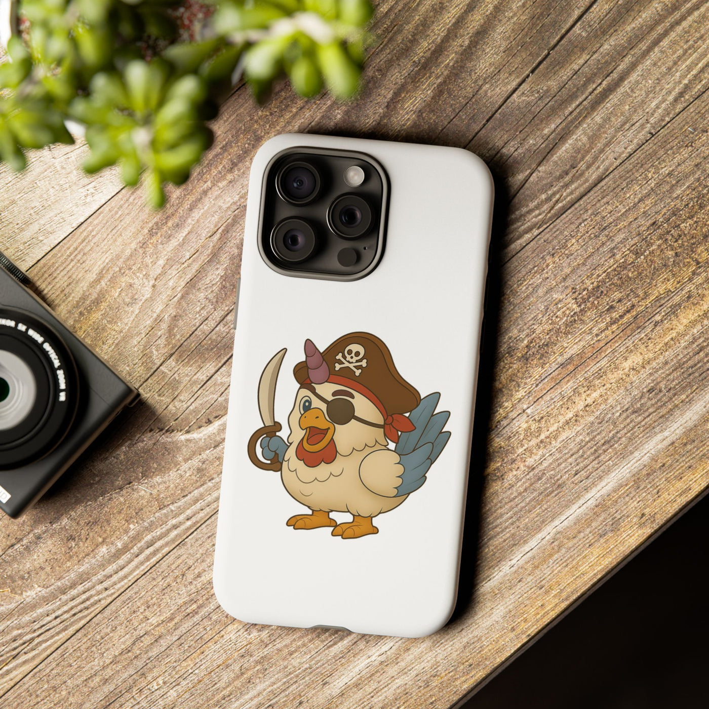 Pirate Chicken Phone Case | Fun Cartoon Cases for Kids, Unisex, Gifts for Gamers, Novelty Accessories, Adventure Theme