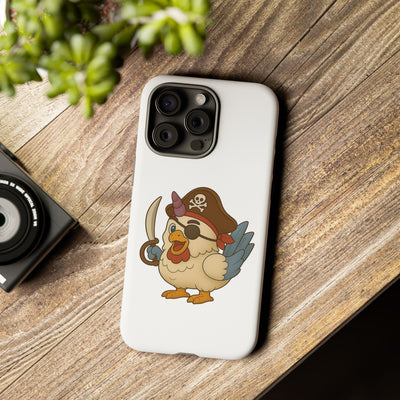 Pirate Chicken Phone Case | Fun Cartoon Cases for Kids, Unisex, Gifts for Gamers, Novelty Accessories, Adventure Theme