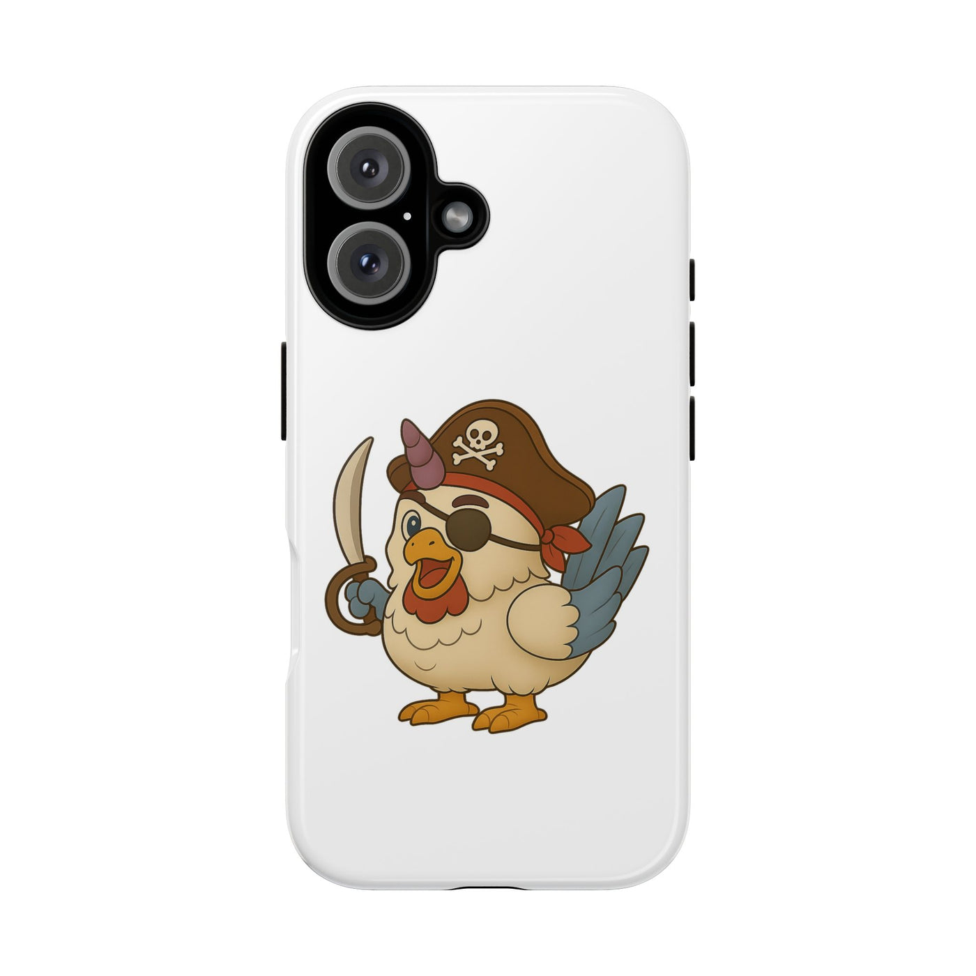 Pirate Chicken Phone Case | Fun Cartoon Cases for Kids, Unisex, Gifts for Gamers, Novelty Accessories, Adventure Theme