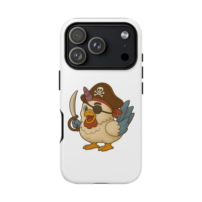 Pirate Chicken Phone Case | Fun Cartoon Cases for Kids, Unisex, Gifts for Gamers, Novelty Accessories, Adventure Theme
