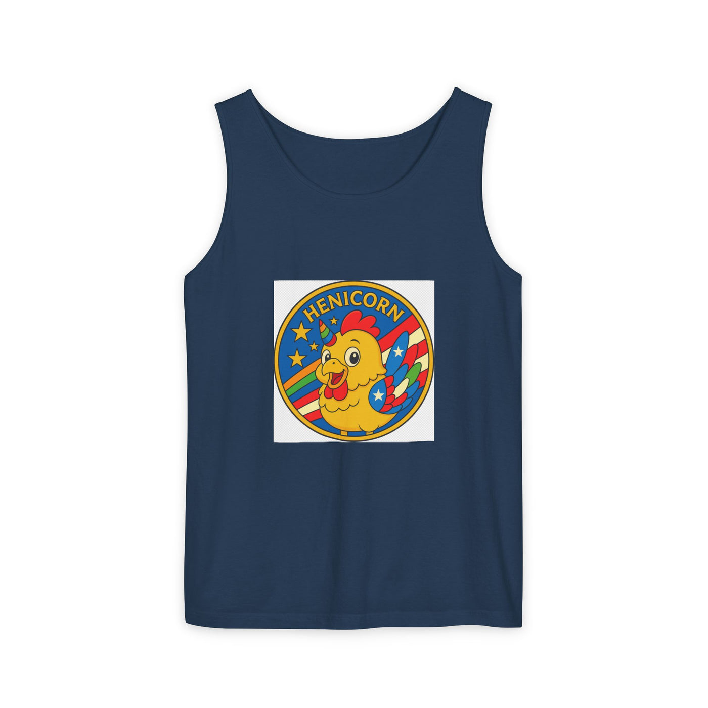 Henicorn Unisex Tank Top - Fun Graphic Tee for Summer, Gifts for Chicken Lovers, Festival Wear, Casual Wear, Unique Fashion