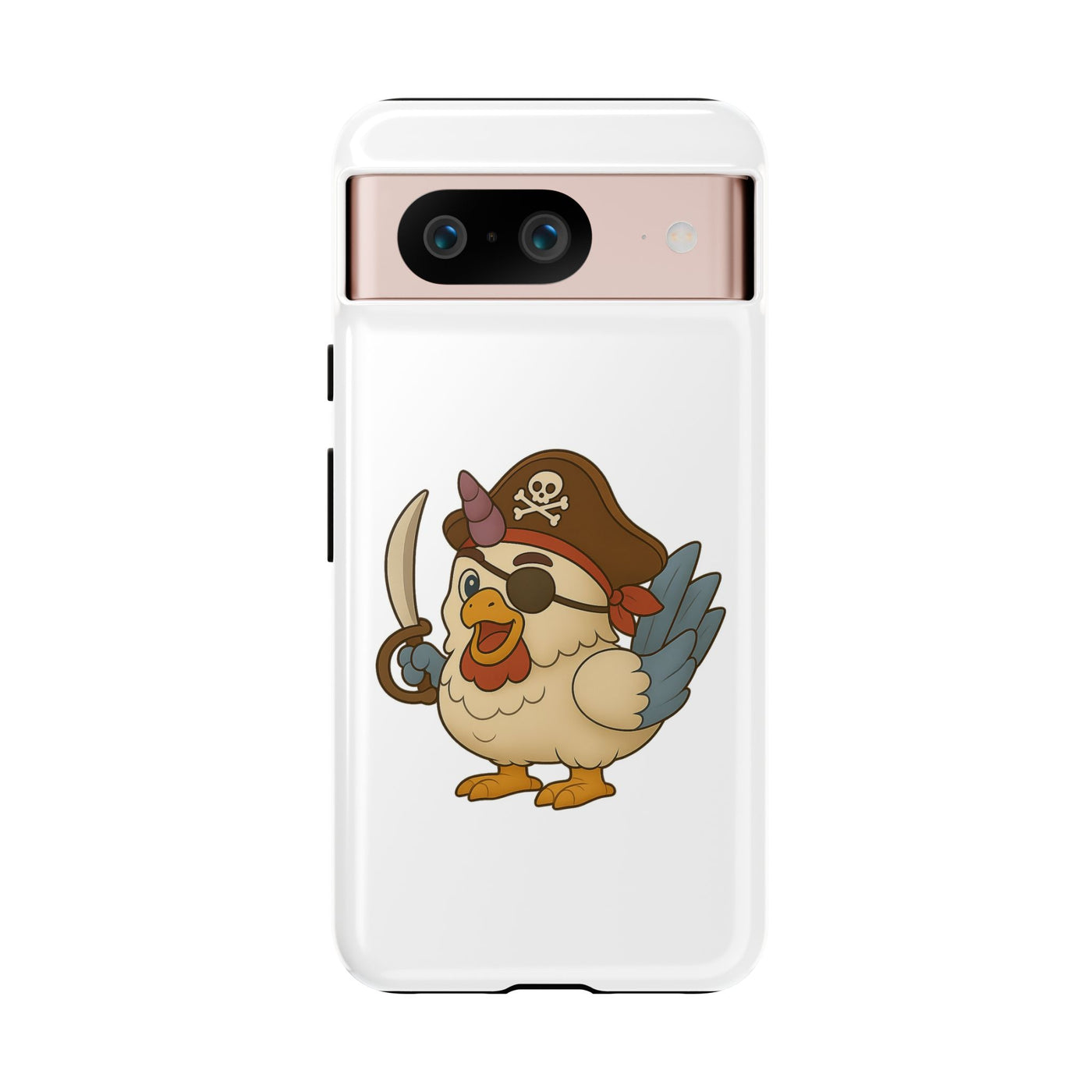 Pirate Chicken Phone Case | Fun Cartoon Cases for Kids, Unisex, Gifts for Gamers, Novelty Accessories, Adventure Theme