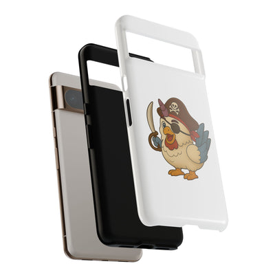 Pirate Chicken Phone Case | Fun Cartoon Cases for Kids, Unisex, Gifts for Gamers, Novelty Accessories, Adventure Theme