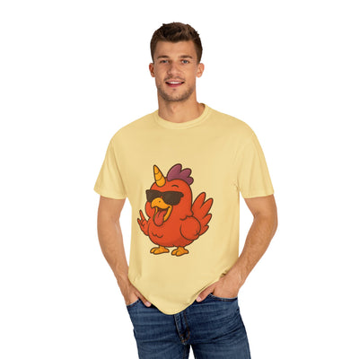 Cool Chicken Unicorn Graphic T-Shirt, Fun Tee for Animal Lovers, Summer Casual Wear, Gift for Birthdays, Festive Celebrations