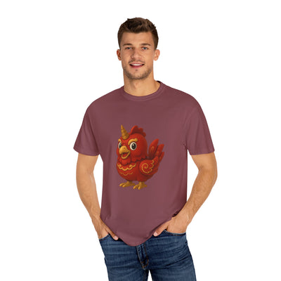 Charming Cartoon Bird Tee, Unisex T-Shirt, Cute Graphic Shirt, Fun Casual Wear, Perfect Gift for Bird Lovers