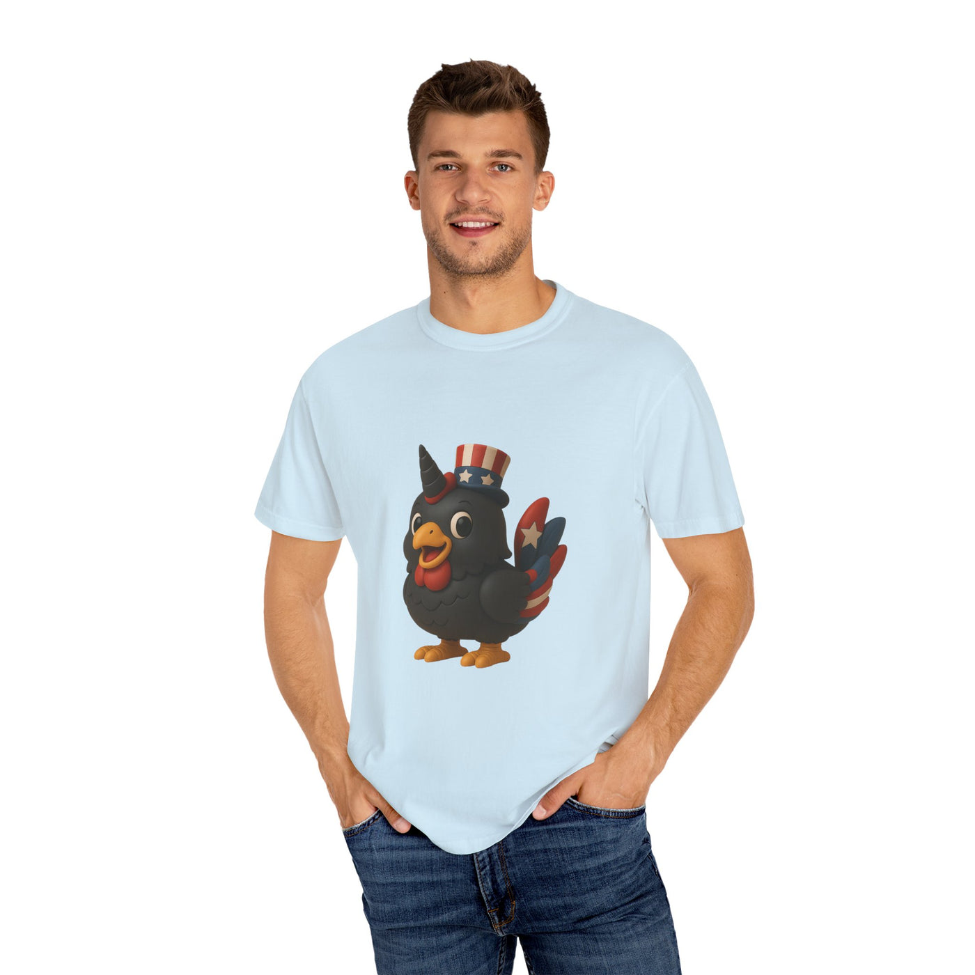 Patriotic Rooster Tee, Unisex Garment-Dyed T-shirt for 4th of July, Cute Animal Shirt, Backyard BBQ Apparel, Summer Casual Wear, [...]