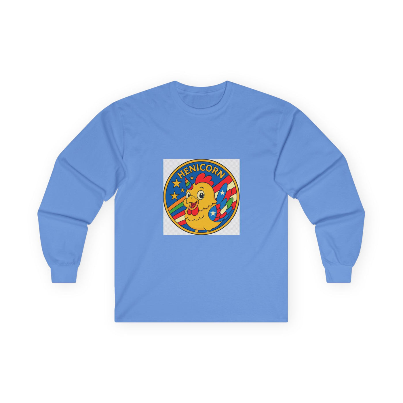 Henicorn Long Sleeve Tee, Cute Funny Tee, Gift for Chicken Lovers, Fun Casual Wear, Unisex Humor Top