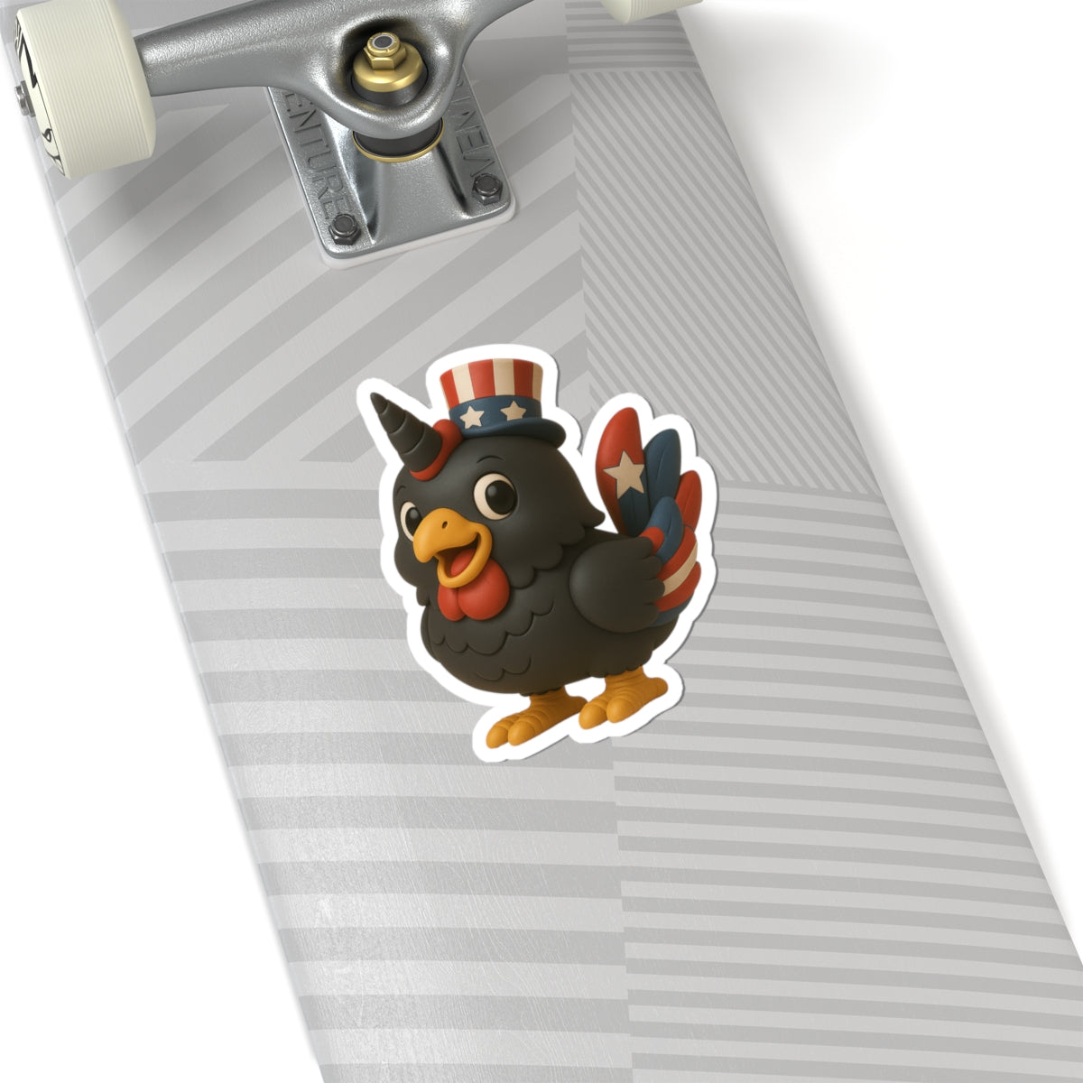 Patriotic Chicken Kiss-Cut Stickers, Fun Laptop Decals, Holiday Party Decor, Independence Day Stickers, Unique Gifts