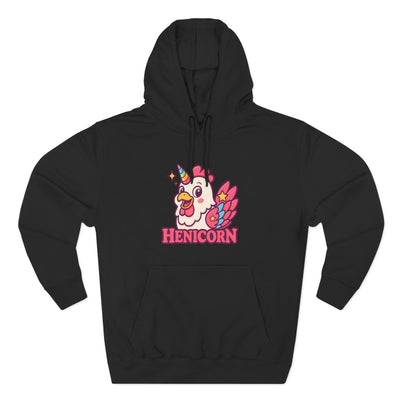 Henicorn Graphic Hoodie, Cute Fleece Sweatshirt, Unique Animal Hoodie, Gift for Animal Lovers, Cozy Graphic Apparel, Fun Unicorn Hoodie