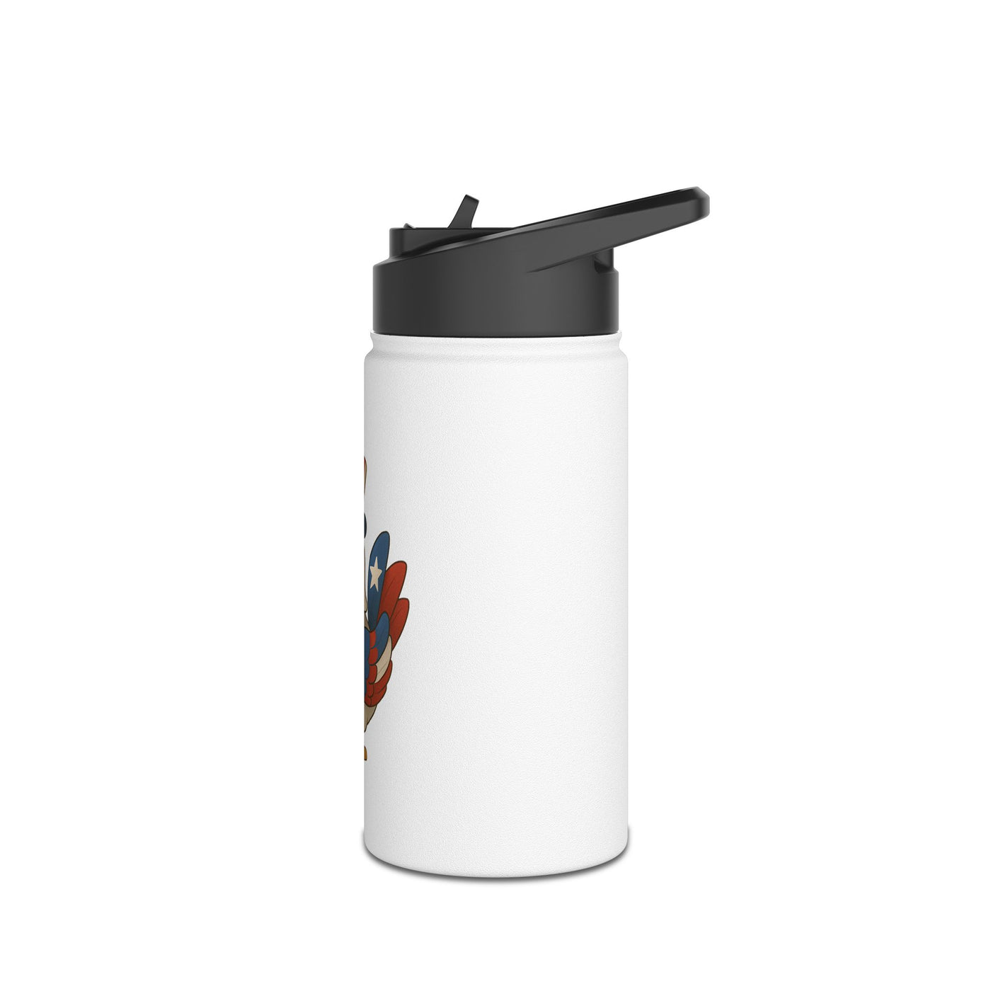 Patriotic Cartoon Water Bottle, Summer Hydration, Travel Mug, Kids' Water Bottle, Fourth of July Gift, Outdoor Adventure