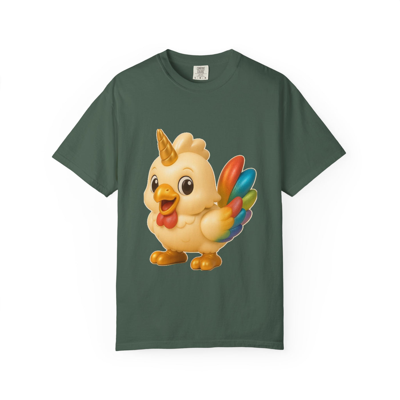 Whimsical Animal T-Shirt, Cute Unicorn Chicken Tee, Fun Gift for Kids & Adults, Casual Wear, Playful Graphic Top, Summer Apparel