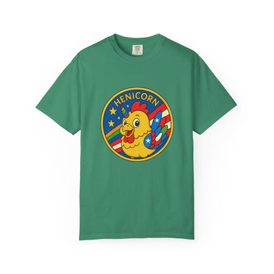 Henicorn Graphic T-Shirt, Funny Gift, Unisex Casual Tee, Quirky Apparel, Chicken Lover Shirt, Celebrate Uniqueness