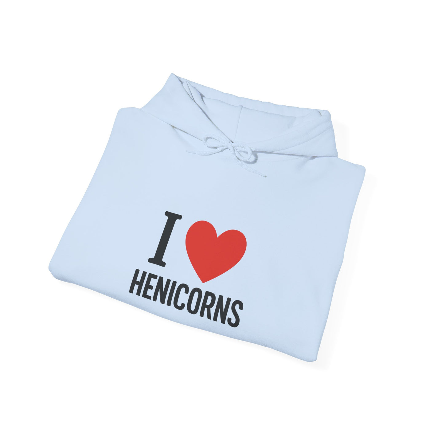 I Love Henicorns Hoodie - Fun Gift for Unicorn Lovers, Cozy Sweatshirt for Kids and Adults, Perfect for Birthdays, Holidays, and Casual Wear