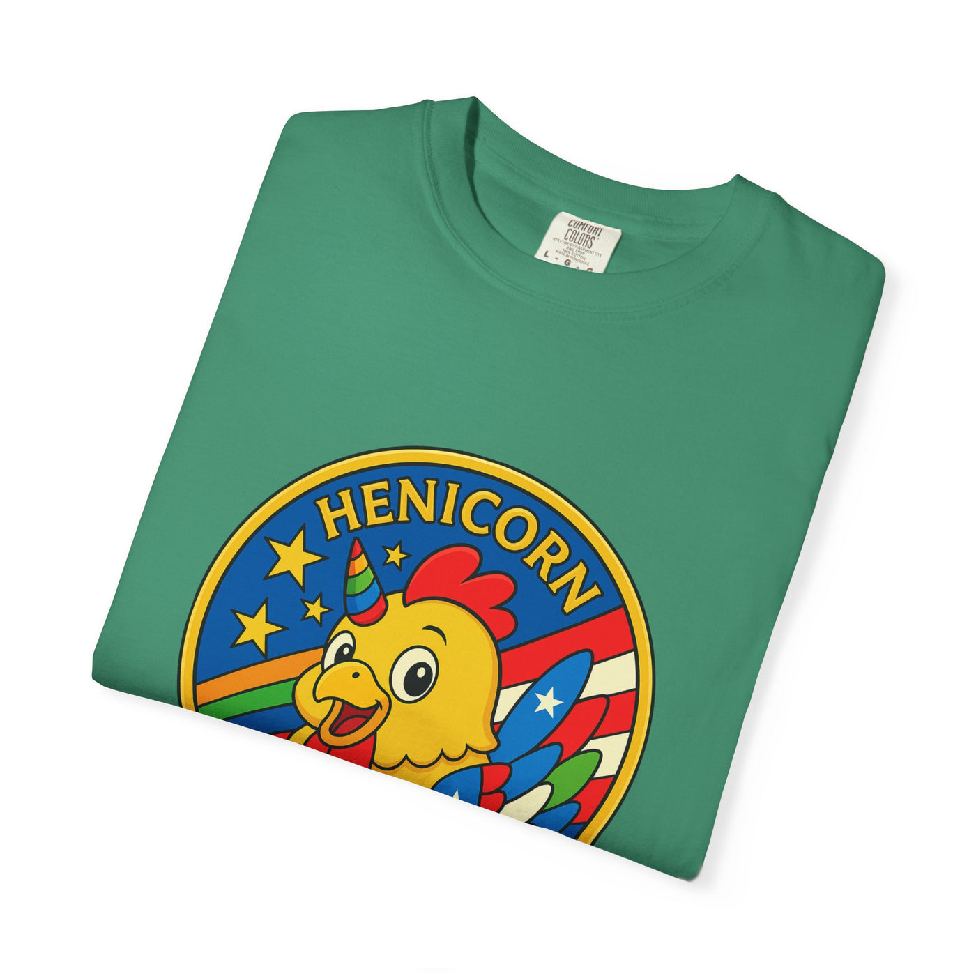 Henicorn Graphic T-Shirt, Funny Gift, Unisex Casual Tee, Quirky Apparel, Chicken Lover Shirt, Celebrate Uniqueness