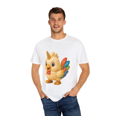 Whimsical Animal T-Shirt, Cute Unicorn Chicken Tee, Fun Gift for Kids & Adults, Casual Wear, Playful Graphic Top, Summer Apparel