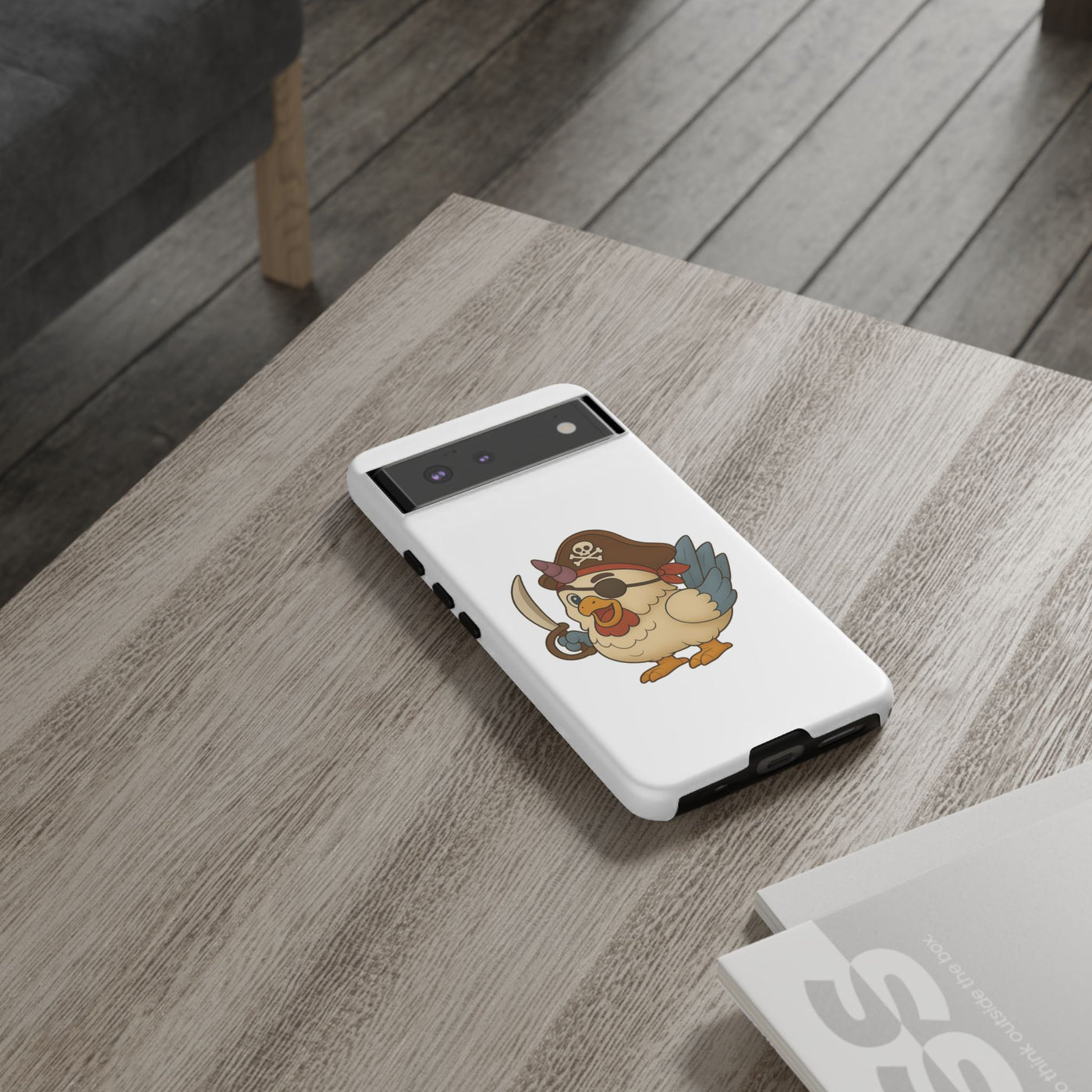Pirate Chicken Phone Case | Fun Cartoon Cases for Kids, Unisex, Gifts for Gamers, Novelty Accessories, Adventure Theme