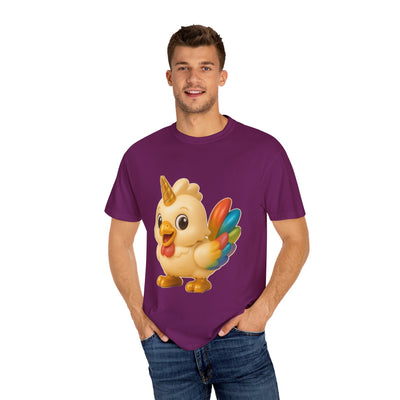 Whimsical Animal T-Shirt, Cute Unicorn Chicken Tee, Fun Gift for Kids & Adults, Casual Wear, Playful Graphic Top, Summer Apparel