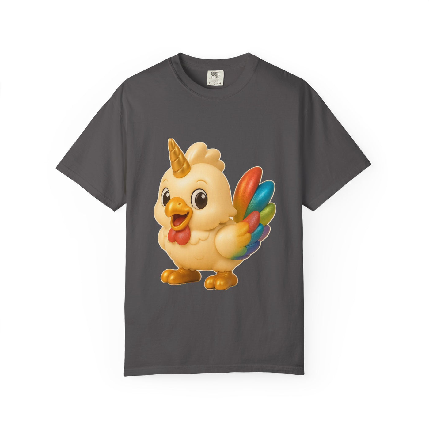 Whimsical Animal T-Shirt, Cute Unicorn Chicken Tee, Fun Gift for Kids & Adults, Casual Wear, Playful Graphic Top, Summer Apparel