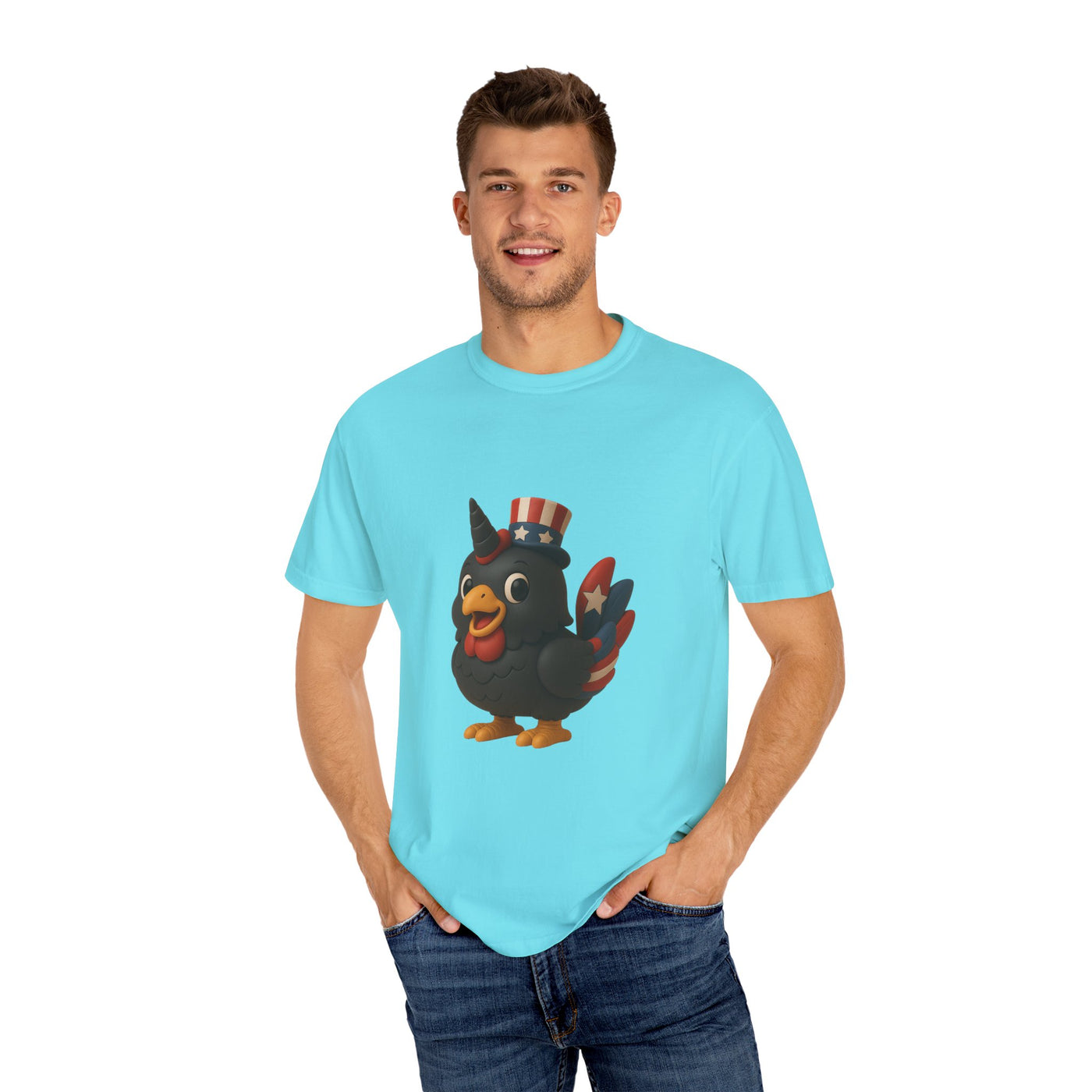 Patriotic Rooster Tee, Unisex Garment-Dyed T-shirt for 4th of July, Cute Animal Shirt, Backyard BBQ Apparel, Summer Casual Wear, [...]