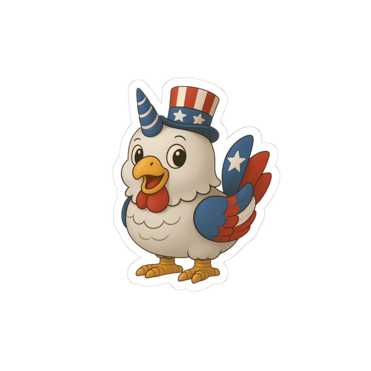 Patriotic Bird Stickers, Fun July 4th Decor, USA Themed Decals, Cute Laptop Stickers, Independence Day Gifts