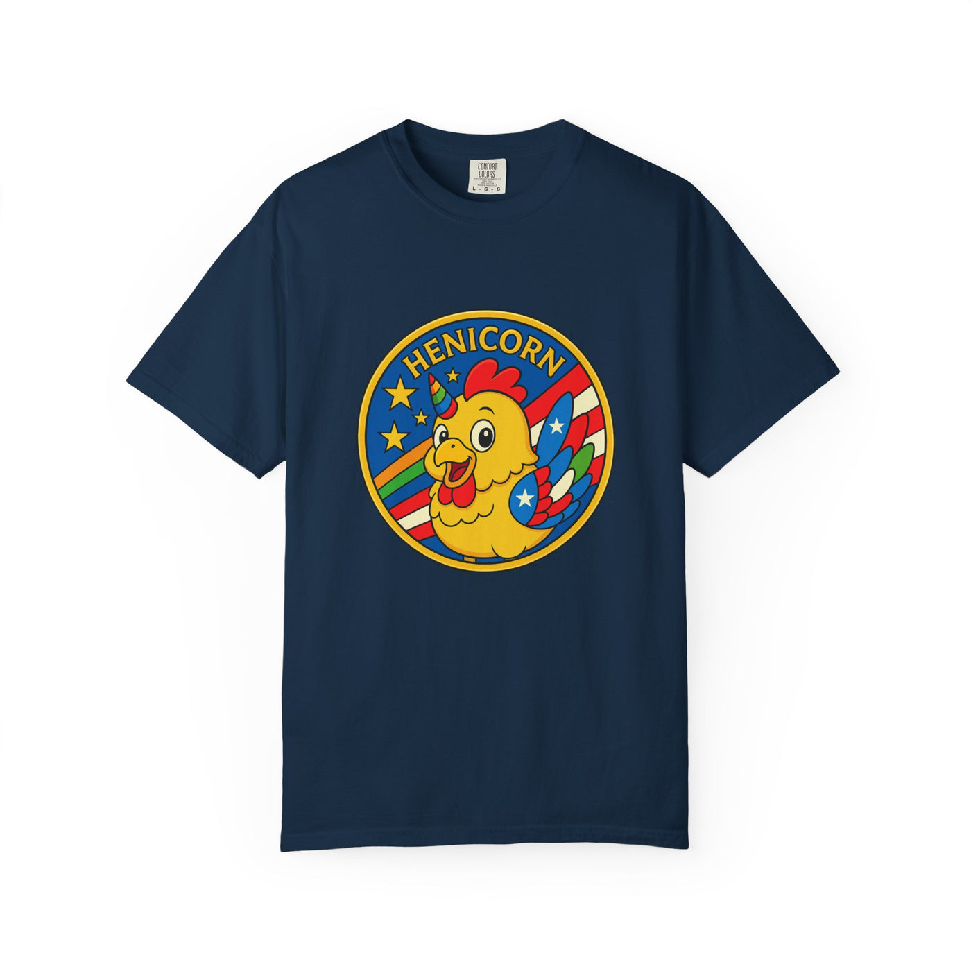 Henicorn Graphic T-Shirt, Funny Gift, Unisex Casual Tee, Quirky Apparel, Chicken Lover Shirt, Celebrate Uniqueness