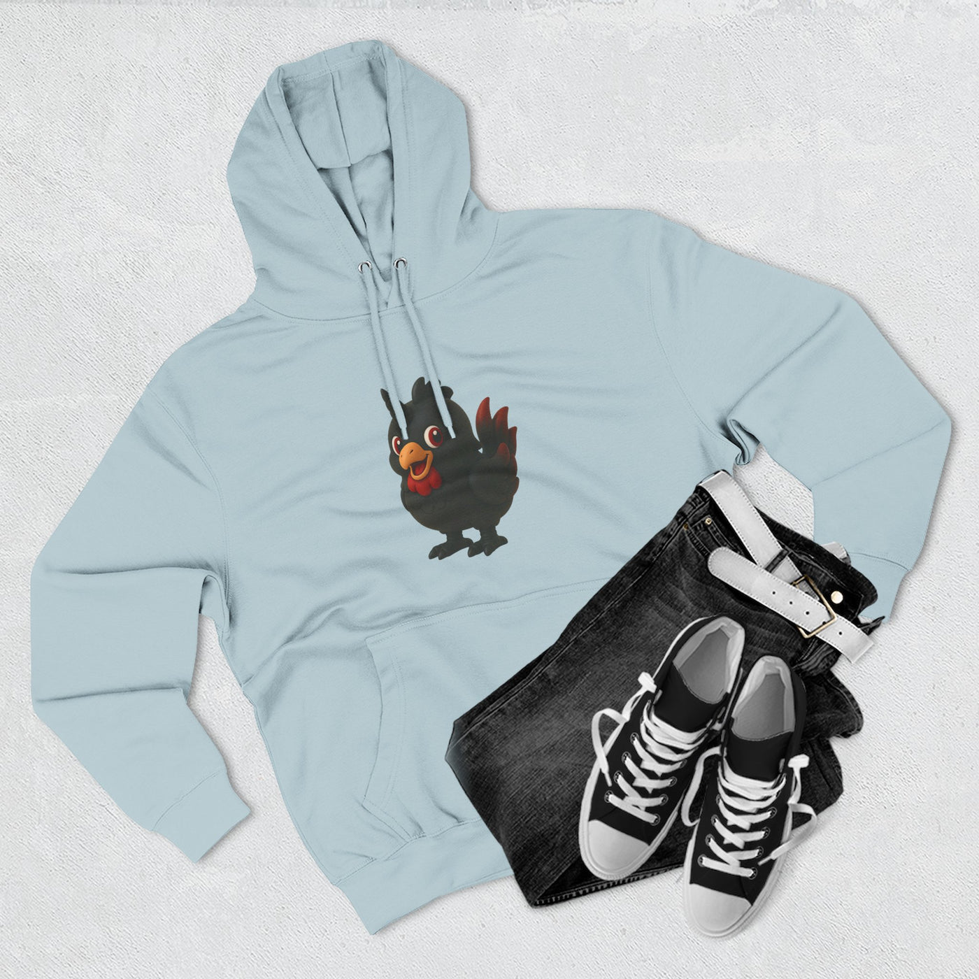 Playful Chicken Fleece Hoodie - Cozy Sweatshirt for Animal Lovers, Gift for Birthdays, Halloween, Casual Wear, Fun Style