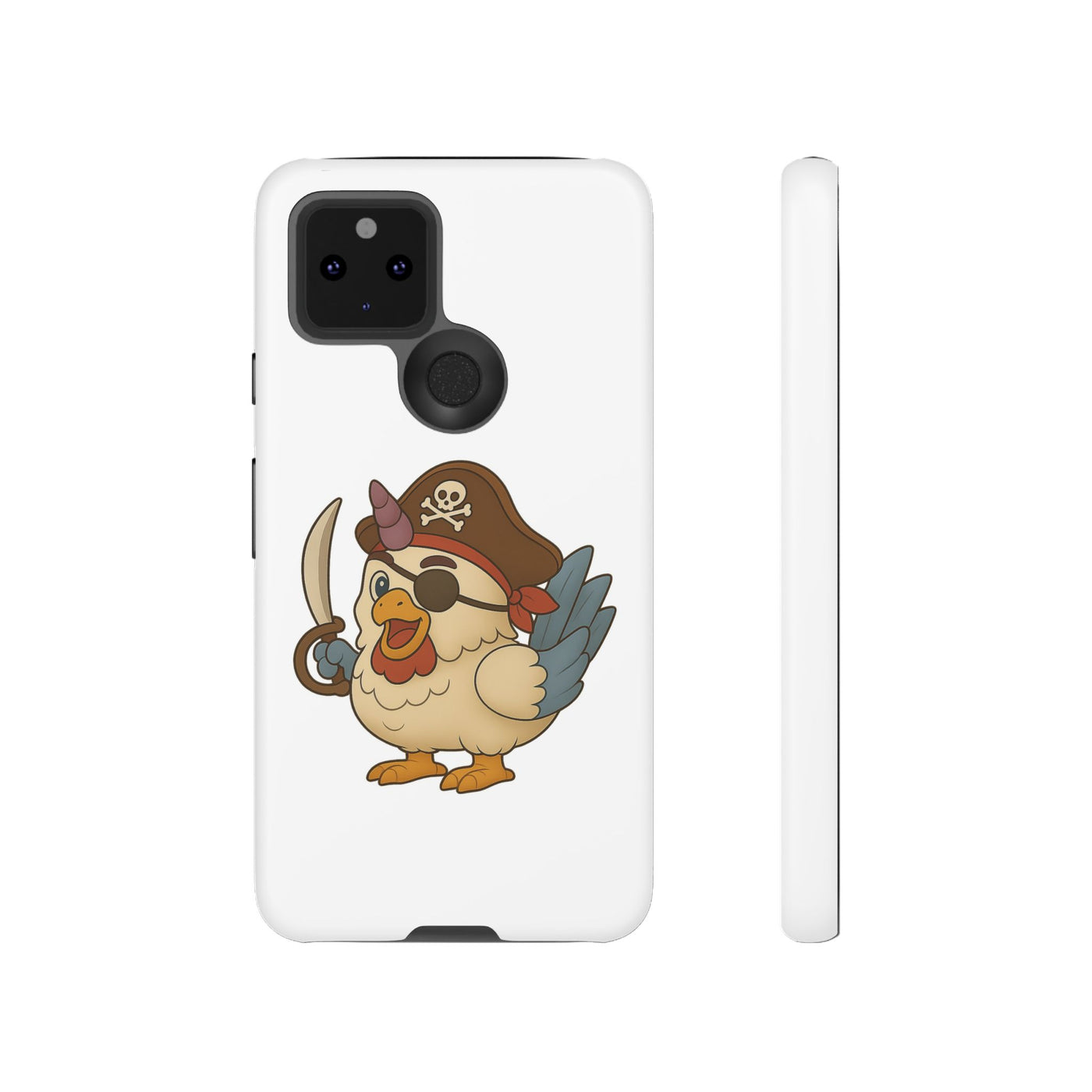 Pirate Chicken Phone Case | Fun Cartoon Cases for Kids, Unisex, Gifts for Gamers, Novelty Accessories, Adventure Theme