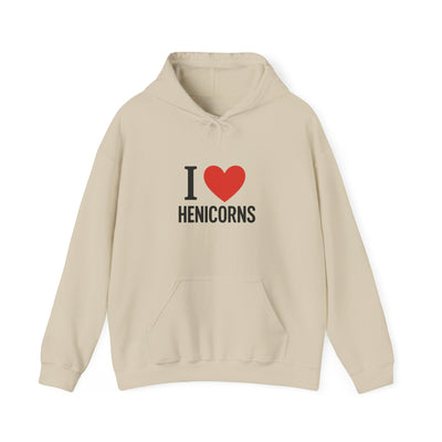 I Love Henicorns Hoodie - Fun Gift for Unicorn Lovers, Cozy Sweatshirt for Kids and Adults, Perfect for Birthdays, Holidays, and Casual Wear