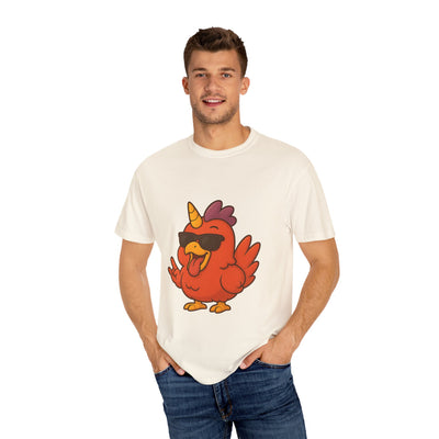 Cool Chicken Unicorn Graphic T-Shirt, Fun Tee for Animal Lovers, Summer Casual Wear, Gift for Birthdays, Festive Celebrations