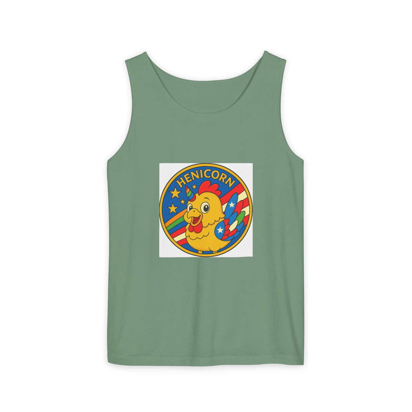 Henicorn Unisex Tank Top - Fun Graphic Tee for Summer, Gifts for Chicken Lovers, Festival Wear, Casual Wear, Unique Fashion