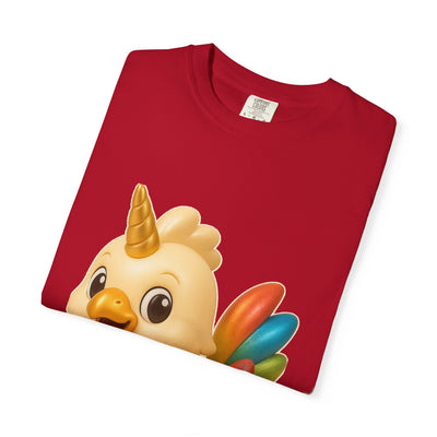 Whimsical Animal T-Shirt, Cute Unicorn Chicken Tee, Fun Gift for Kids & Adults, Casual Wear, Playful Graphic Top, Summer Apparel