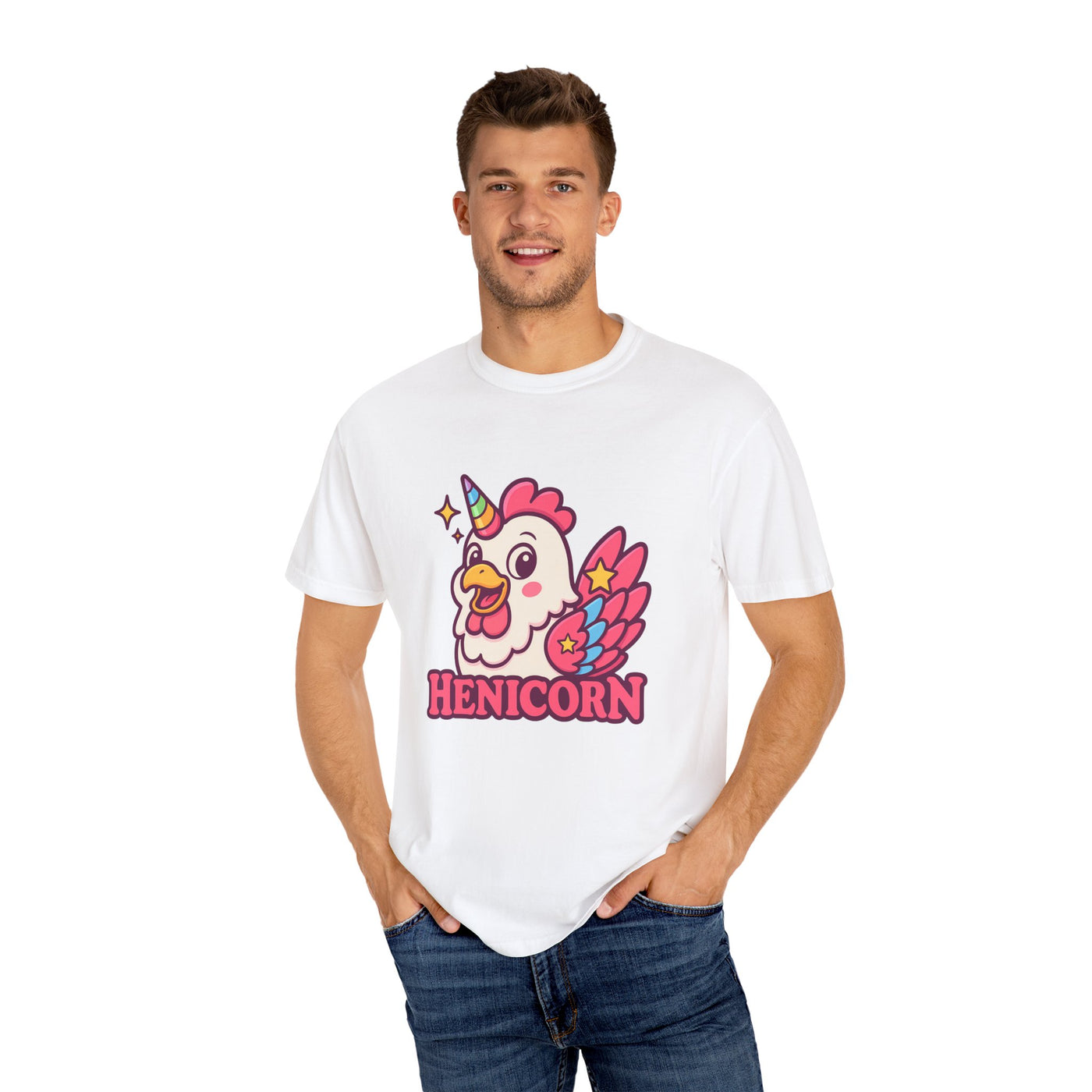 Cute Henicorn Unisex T-Shirt | Fun Gift for Unicorn Lovers, Animal Lovers, Quirky Tee, Casual Wear, Birthday Gift