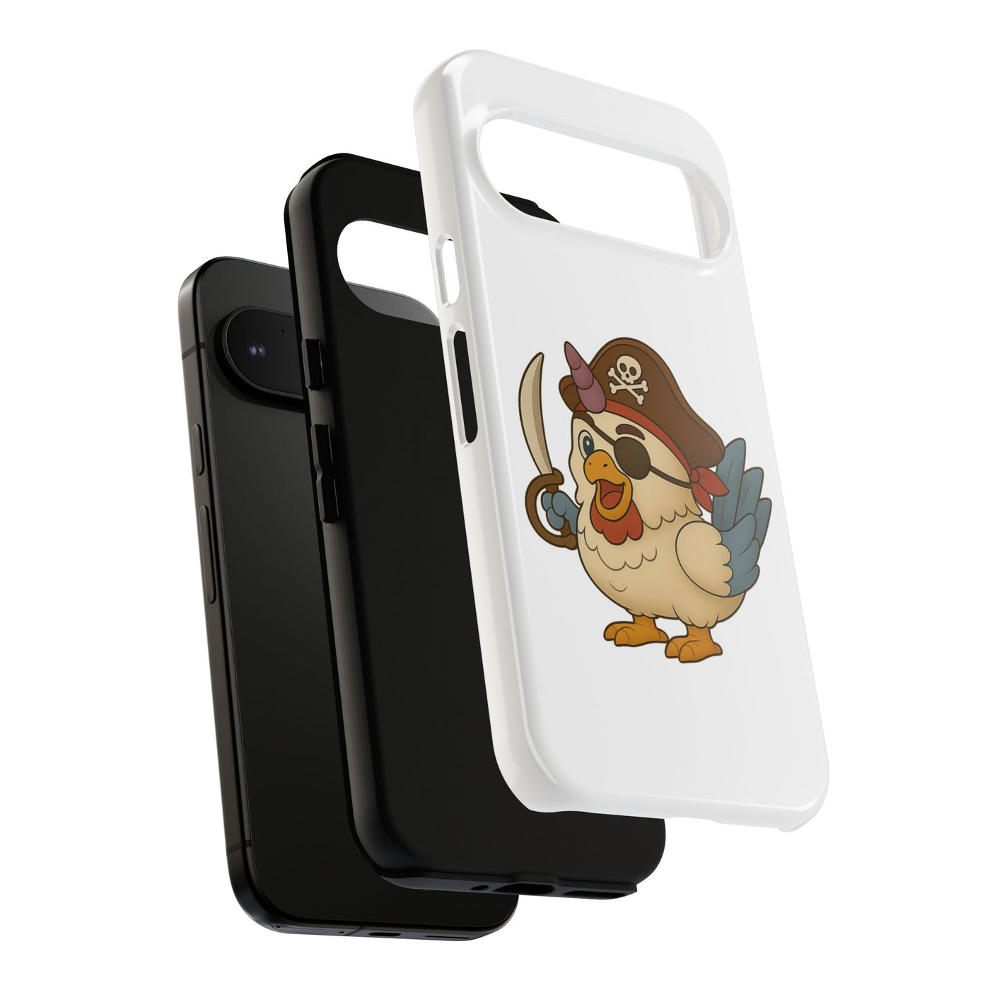 Pirate Chicken Phone Case | Fun Cartoon Cases for Kids, Unisex, Gifts for Gamers, Novelty Accessories, Adventure Theme