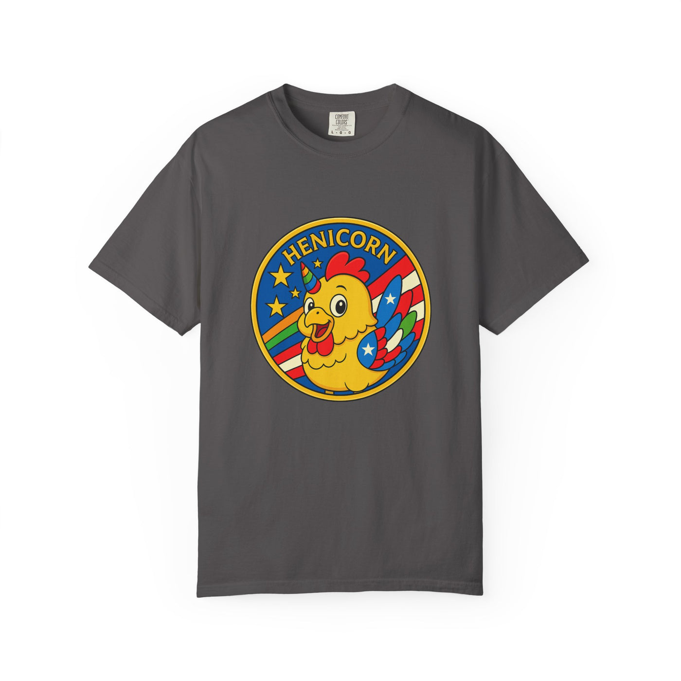 Henicorn Graphic T-Shirt, Funny Gift, Unisex Casual Tee, Quirky Apparel, Chicken Lover Shirt, Celebrate Uniqueness