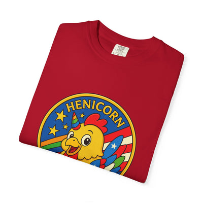 Henicorn Graphic T-Shirt, Funny Gift, Unisex Casual Tee, Quirky Apparel, Chicken Lover Shirt, Celebrate Uniqueness