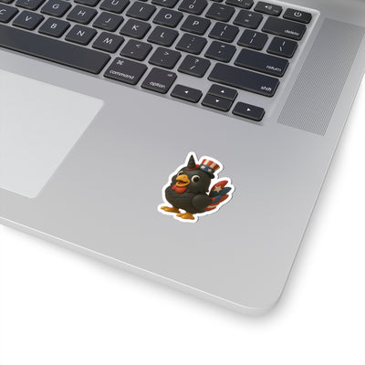Patriotic Chicken Kiss-Cut Stickers, Fun Laptop Decals, Holiday Party Decor, Independence Day Stickers, Unique Gifts